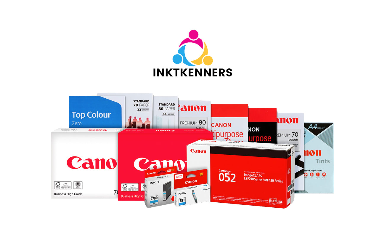 Afbeelding van verschillende Canon inktcartridges voor printers