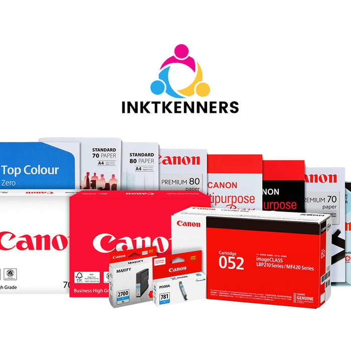 Afbeelding van verschillende Canon inktcartridges voor printers