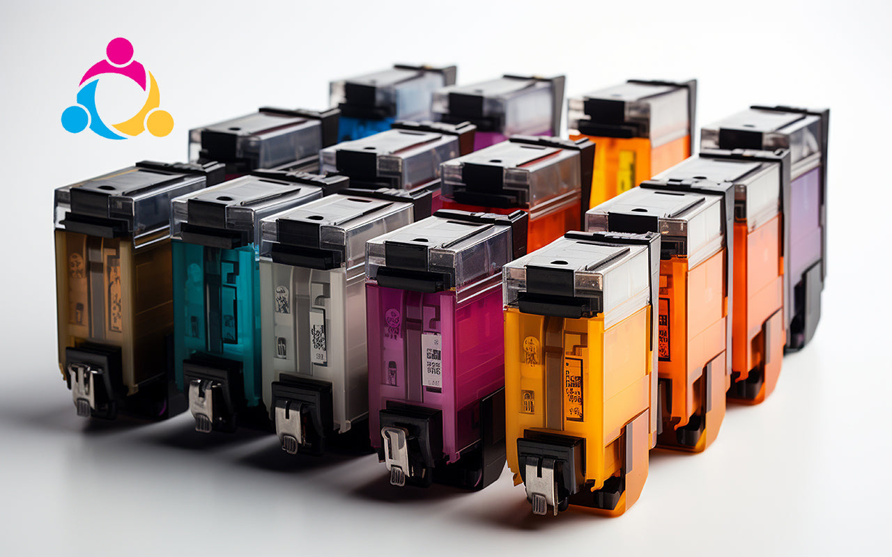 Inktcartridges in verschillende kleuren