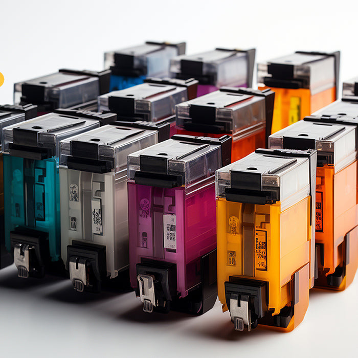 Inktcartridges in verschillende kleuren