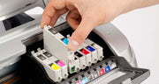 cartridges in de printer plaatsen