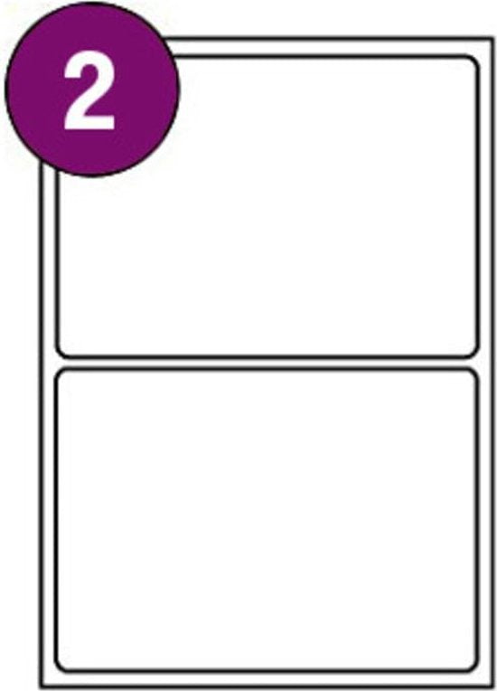 Huismerk A4 stickervel voor brieven en pakketten 2 stuks