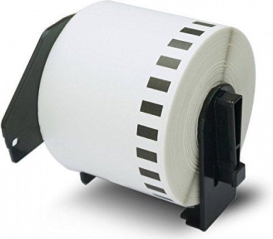 Huismerk Label Tape voor Brother DK-22212 | 62 mm x 15,24 m | Zwart op Wit - 1 stuk