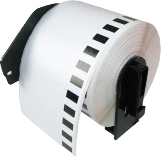 Huismerk label tape voor Brother DK-22225 Zwart op Wit