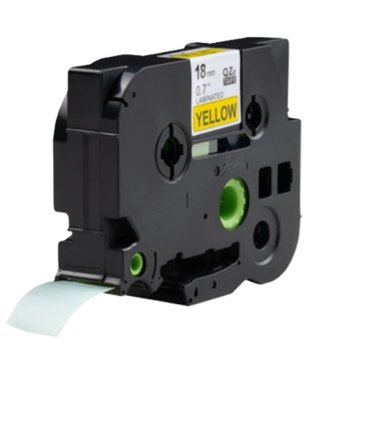 Huismerk label tape voor Brother TZe-641 Zwart op Geel