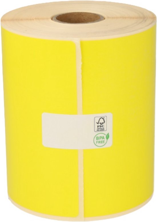 Huismerk Label Tape voor Zebra 800262-605 geel