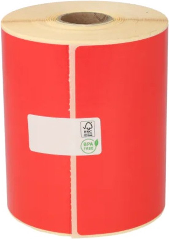 Huismerk Label Tape voor Zebra 800264-605 rood