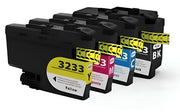 Huismerk Brother LC-3233 / LC-3235 Inktcartridge Multipack – Zwart, Cyaan, Magenta, Geel – Complete printoplossing voor MFC-serie.