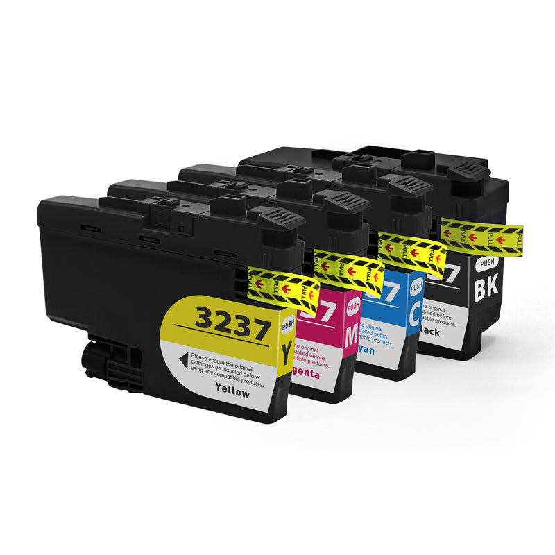 Huismerk Brother LC-3237 Inktcartridge Multipack – Zwart, Cyaan, Magenta, Geel – Compatibel met Brother MFC-serie – Voordelige totaaloplossing.