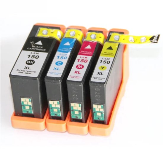 Huismerk Lexmark 150XL Inktcartridges Multipack – Zwart, Cyaan, Magenta, Geel – Compatibel met Pro715, S515 – Voordelige printoplossing.