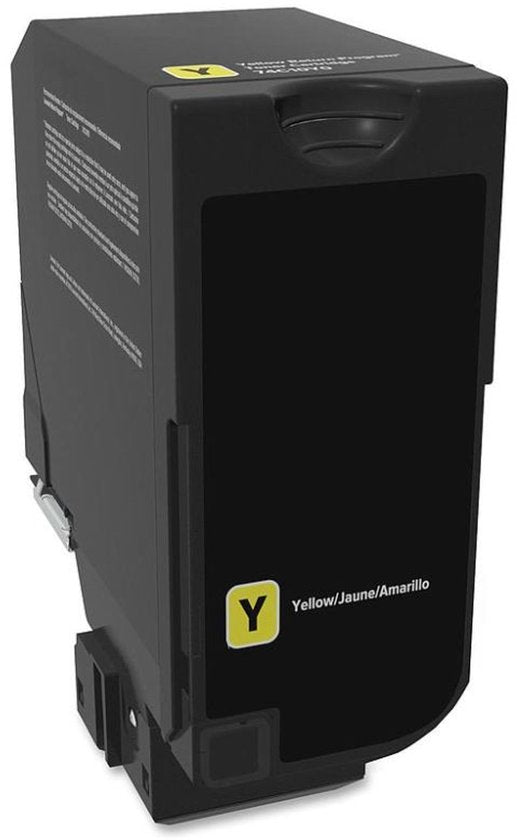 Huismerk Lexmark 74C2 Geel Toner – Compatibel met Lexmark CS720, CX725 – Heldere kleuren & langdurige prestaties.
