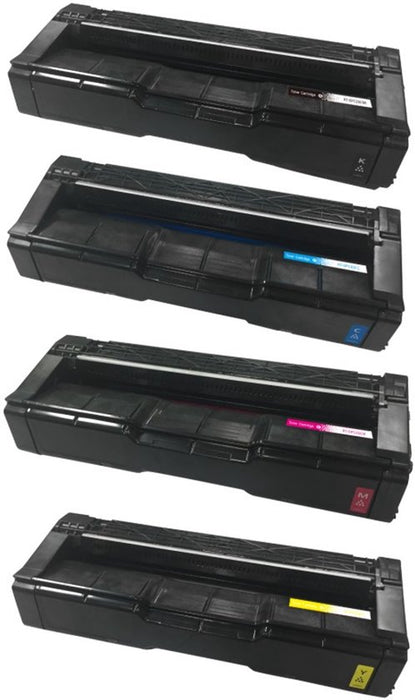 Huismerk Ricoh MP SPC250E Toner Multipack – Zwart, Cyaan, Magenta, Geel – Compatibel met SP C250DN, SP C261SFNw – Voordelige printoplossing.
