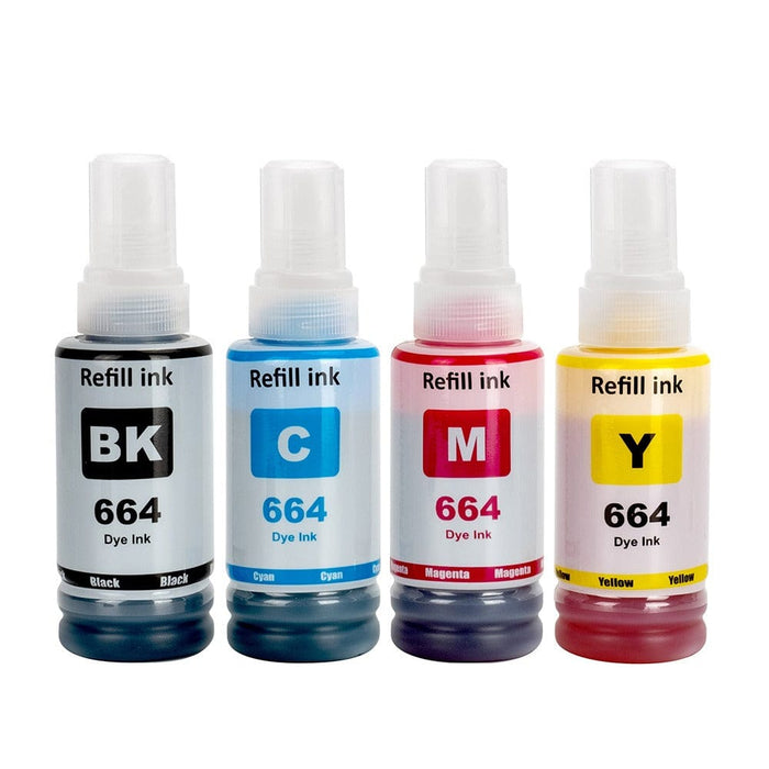 Epson EcoTank 664 Refill Printer Inkt Multipack - E664 Huismerk